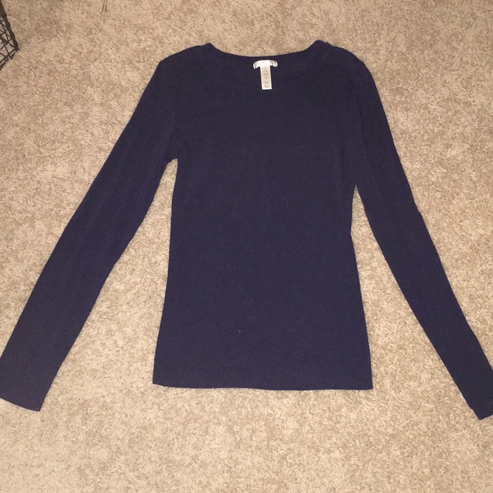 Navy long sleeve T-shirt